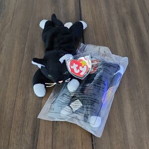 Ty Zip The Cat Beanie & Teenie Beanie Baby Set